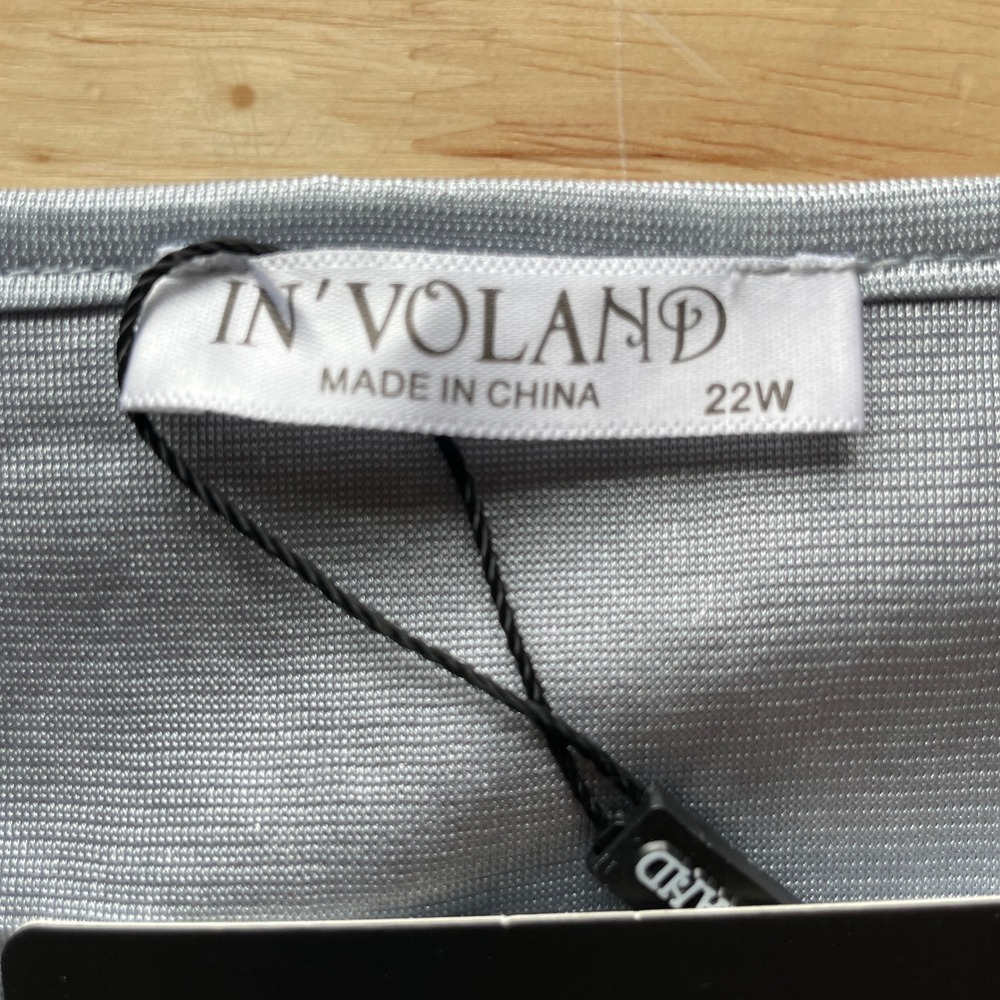 IN'VOLAND Womens 22W Sleeveless Silver Sequin Tank Top Glitter Sparkle - Picture 4 of 7